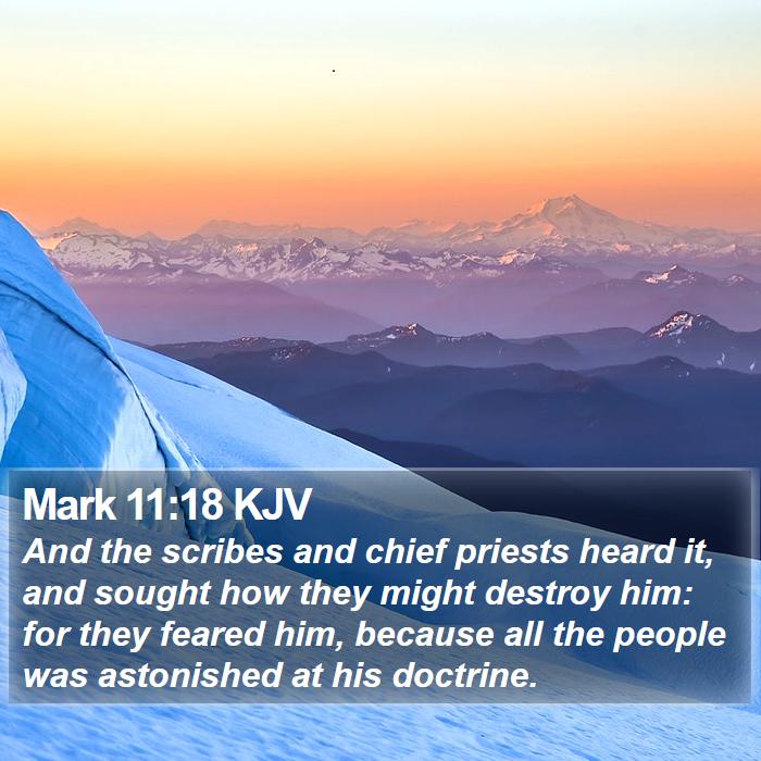 Mark 11:18 KJV Bible Study