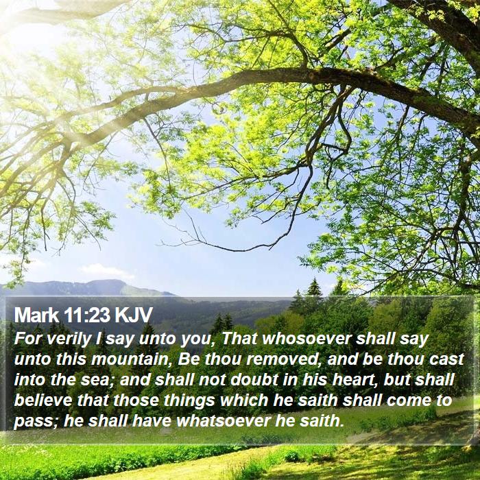 Mark 11:23 KJV Bible Study