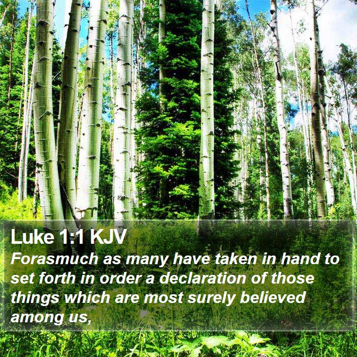 Luke 1:1 KJV Bible Study