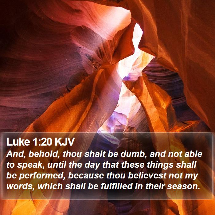 Luke 1:20 KJV Bible Study