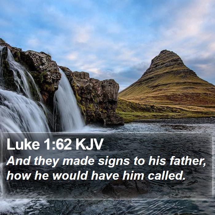 Luke 1:62 KJV Bible Study