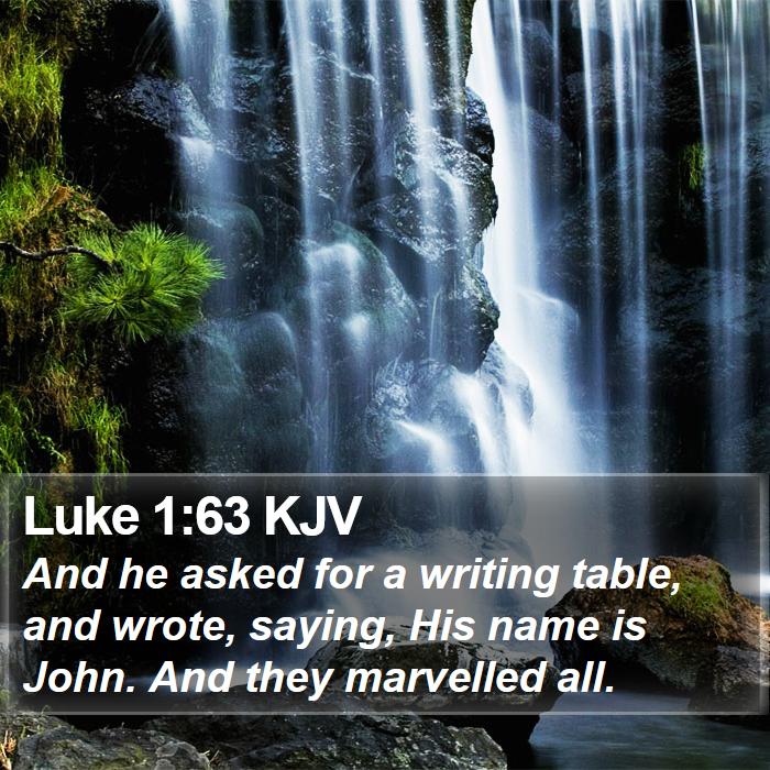 Luke 1:63 KJV Bible Study