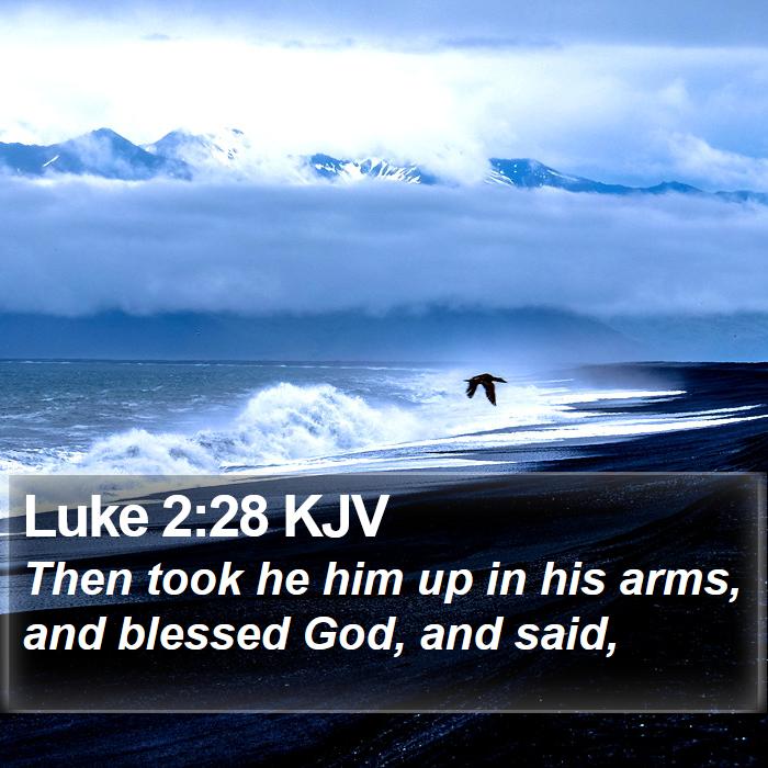 Luke 2:28 KJV Bible Study