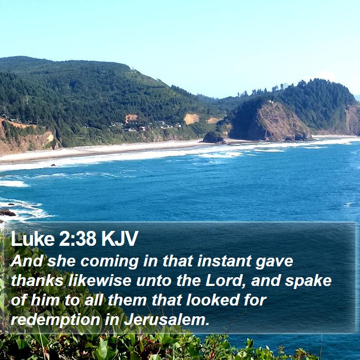 Luke 2:38 KJV Bible Study