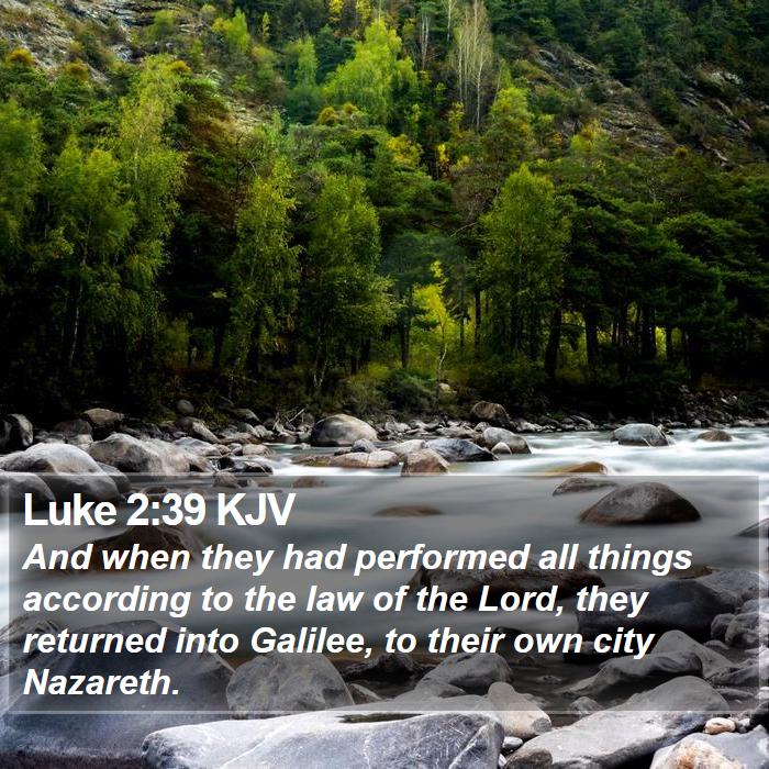 Luke 2:39 KJV Bible Study