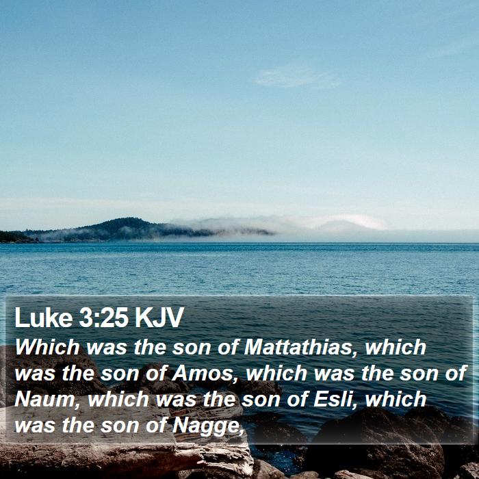 Luke 3:25 KJV Bible Study