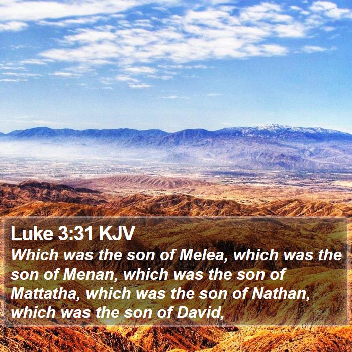 Luke 3:31 KJV Bible Study