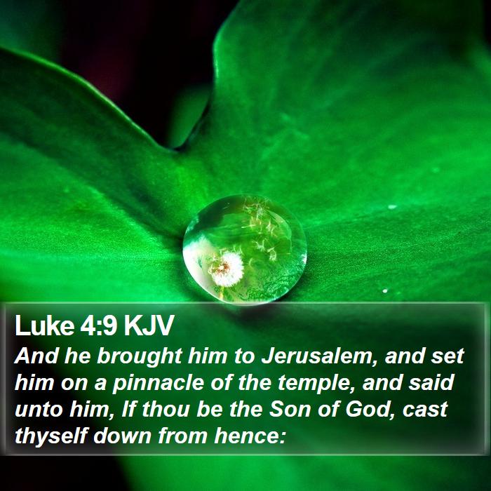 Luke 4:9 KJV Bible Study