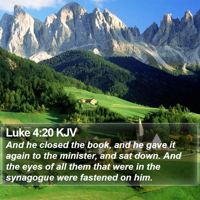 Luke 4:20 KJV Bible Study