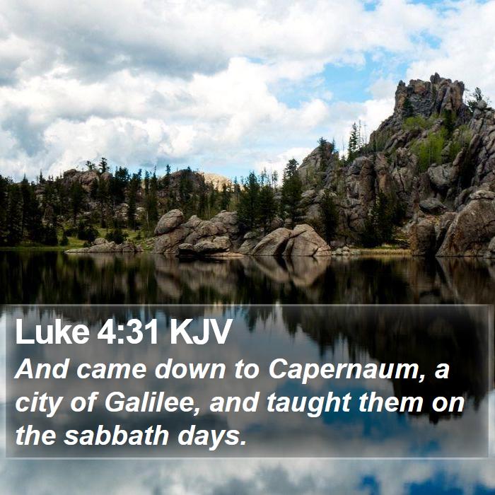 Luke 4:31 KJV Bible Study