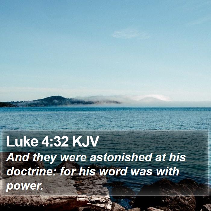 Luke 4:32 KJV Bible Study