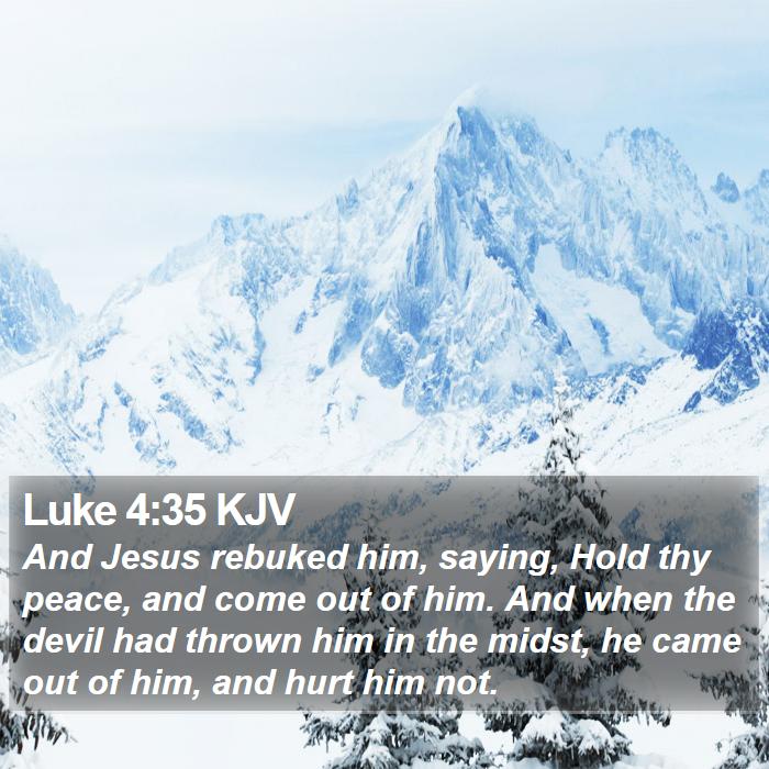 Luke 4:35 KJV Bible Study