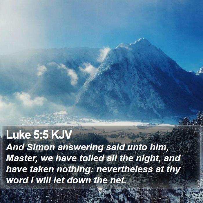 Luke 5:5 KJV Bible Study