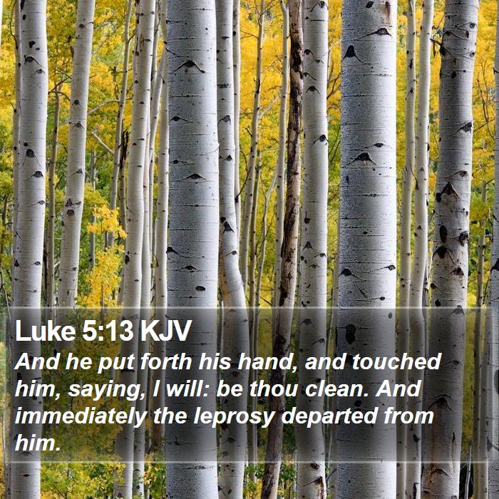 Luke 5:13 KJV Bible Study