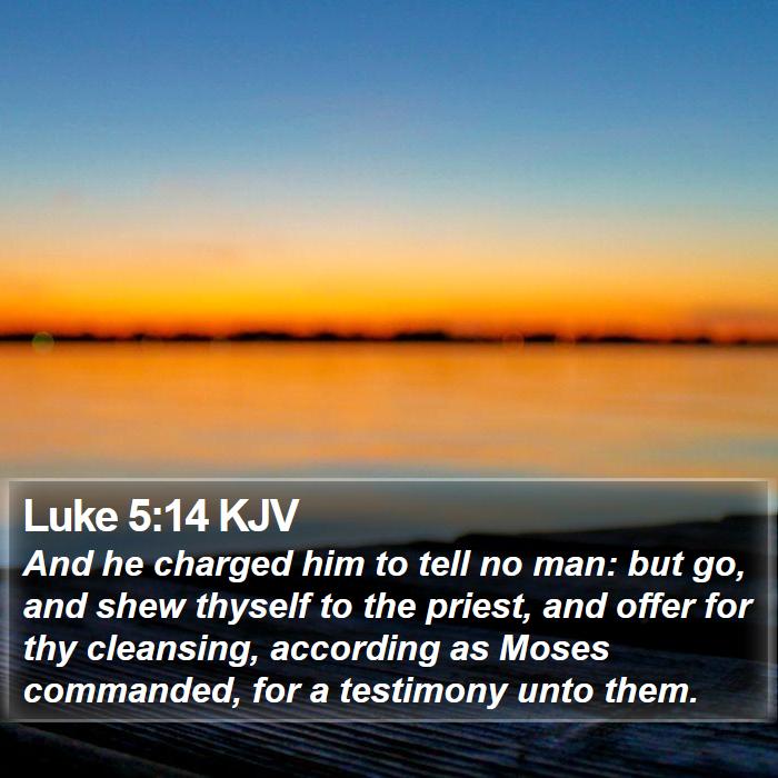 Luke 5:14 KJV Bible Study