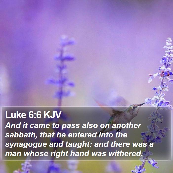 Luke 6:6 KJV Bible Study