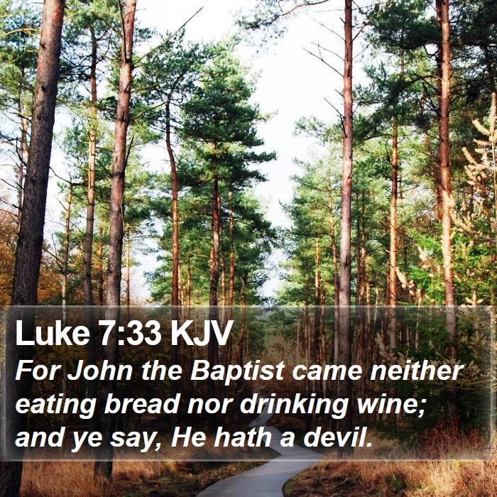 Luke 7:33 KJV Bible Study