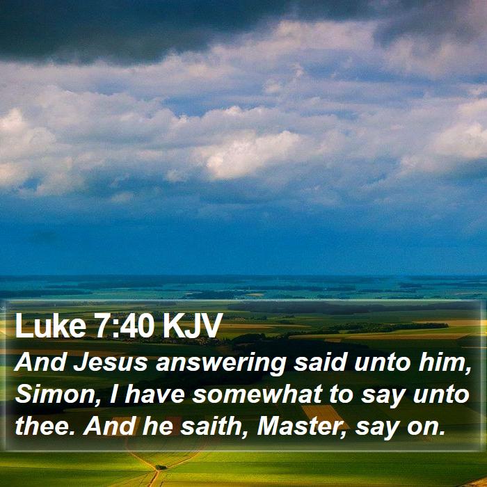 Luke 7:40 KJV Bible Study