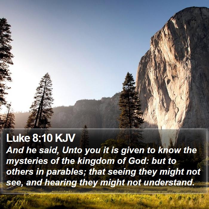 Luke 8:10 KJV Bible Study