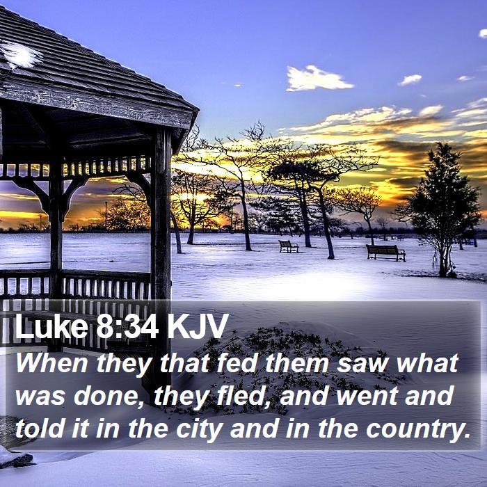 Luke 8:34 KJV Bible Study