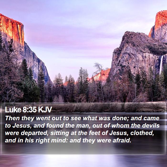 Luke 8:35 KJV Bible Study