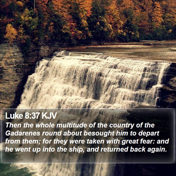 Luke 8:37 KJV Bible Study