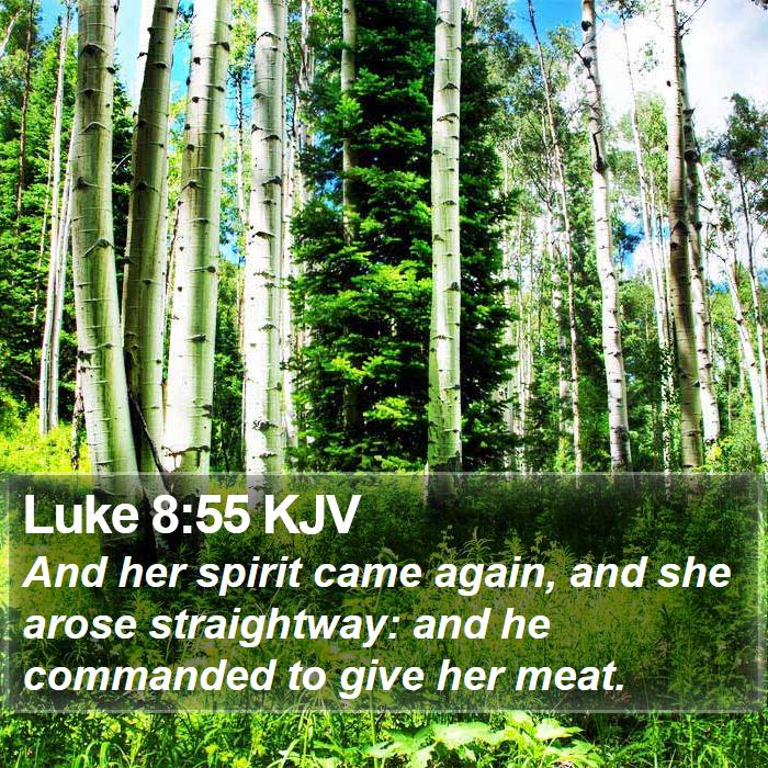 Luke 8:55 KJV Bible Study