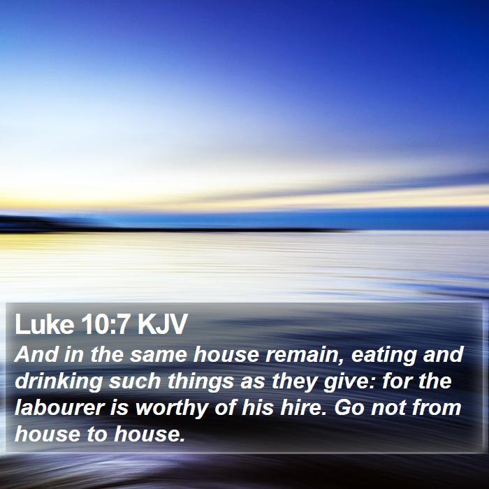 Luke 10:7 KJV Bible Study