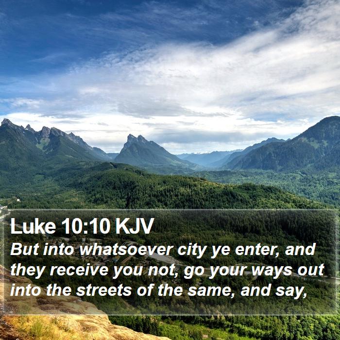 Luke 10:10 KJV Bible Study