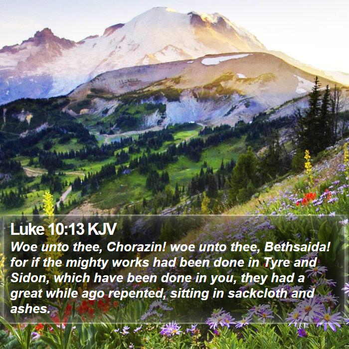 Luke 10:13 KJV Bible Study