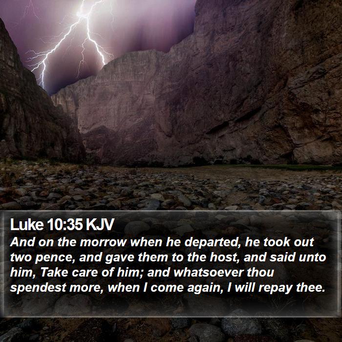 Luke 10:35 KJV Bible Study