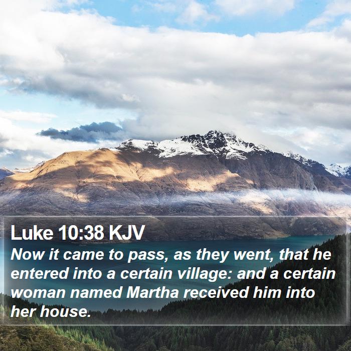 Luke 10:38 KJV Bible Study