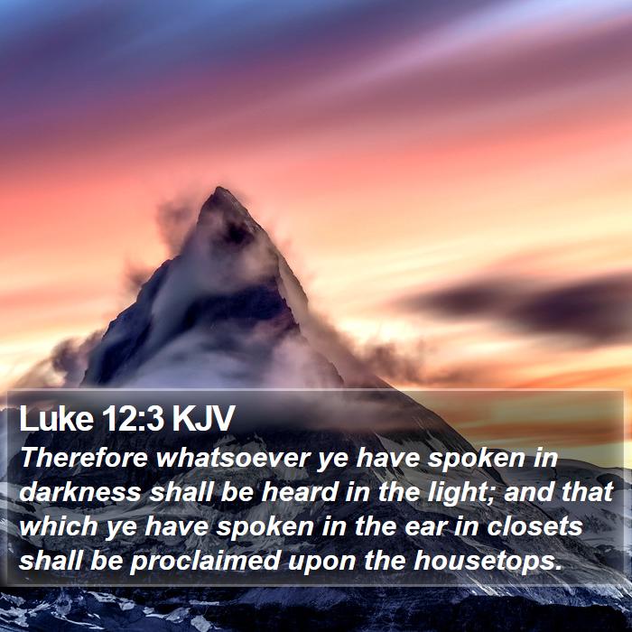 Luke 12:3 KJV Bible Study