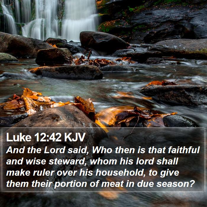 Luke 12:42 KJV Bible Study