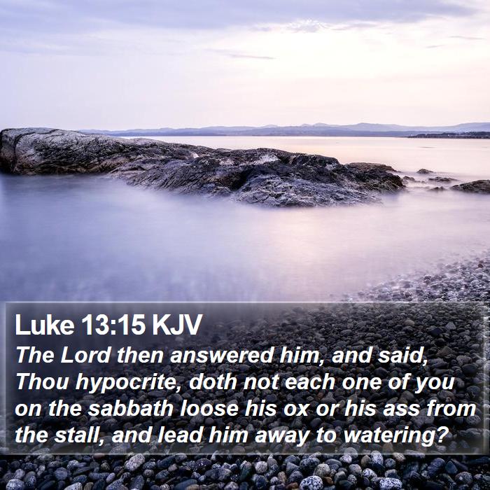 Luke 13:15 KJV Bible Study