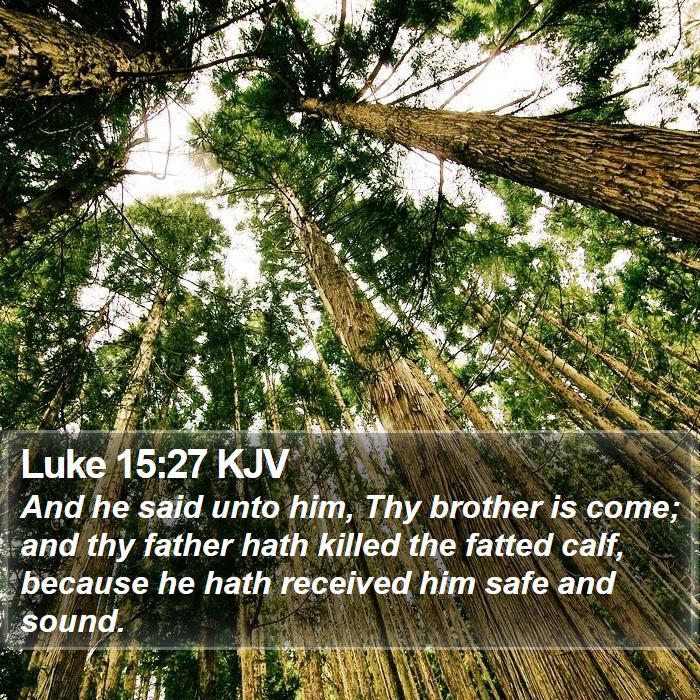 Luke 15:27 KJV Bible Study