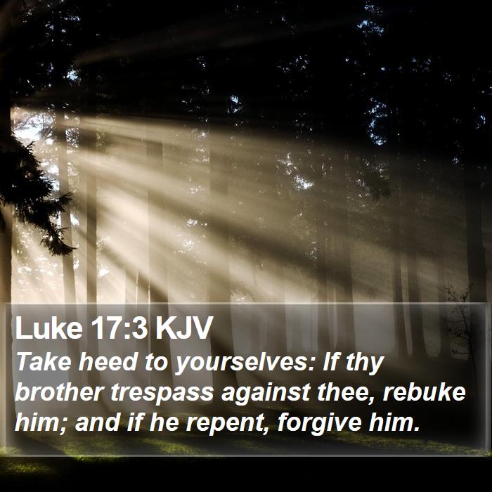 Luke 17:3 KJV Bible Study