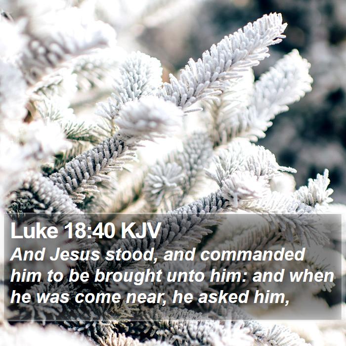 Luke 18:40 KJV Bible Study