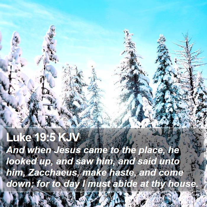 Luke 19:5 KJV Bible Study