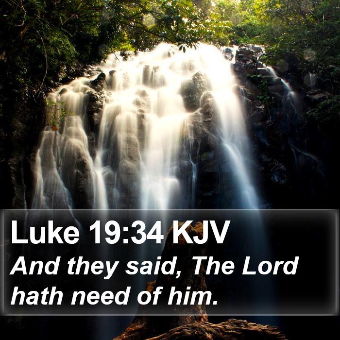 Luke 19:34 KJV Bible Study