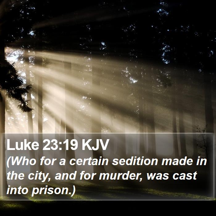 Luke 23:19 KJV Bible Study