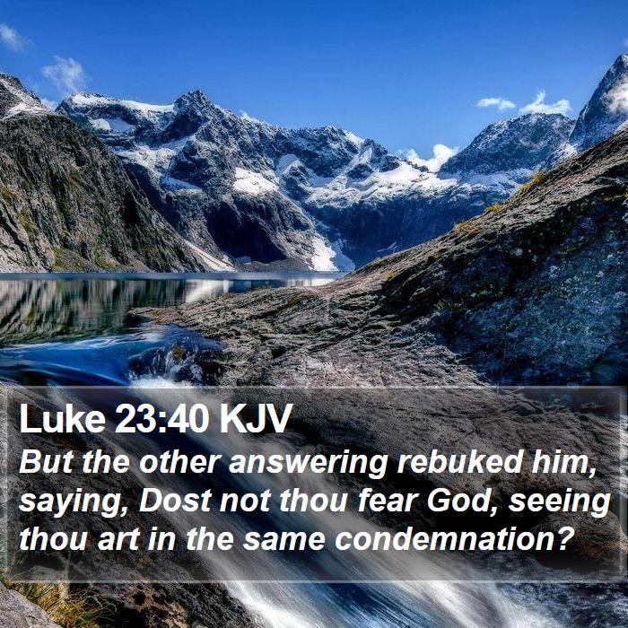 Luke 23:40 KJV Bible Study