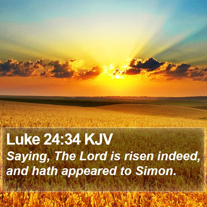 Luke 24:34 KJV Bible Study