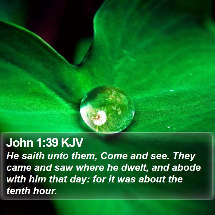 John 1:39 KJV Bible Study