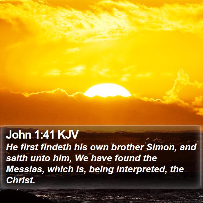 John 1:41 KJV Bible Study