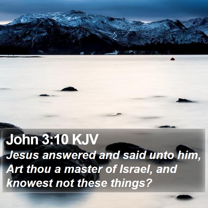 John 3:10 KJV Bible Study