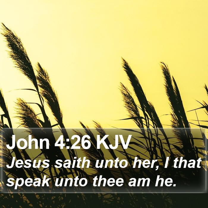 John 4:26 KJV Bible Study