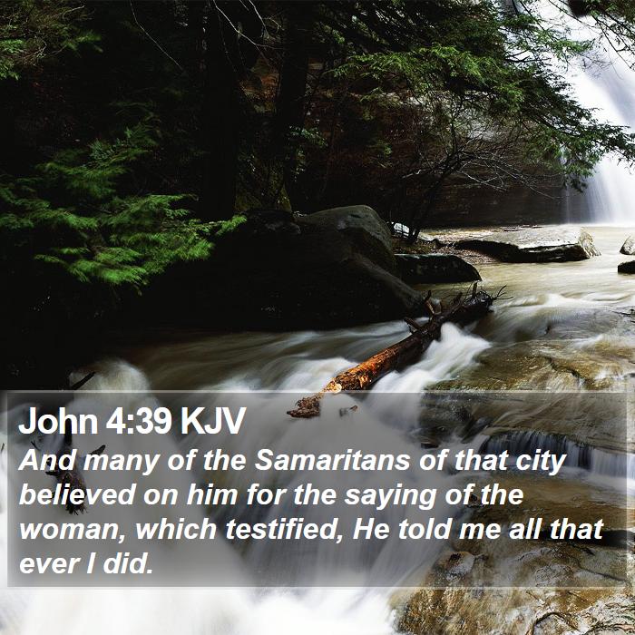 John 4:39 KJV Bible Study