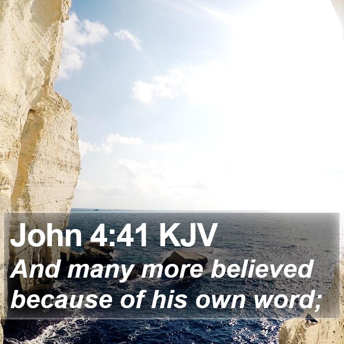 John 4:41 KJV Bible Study