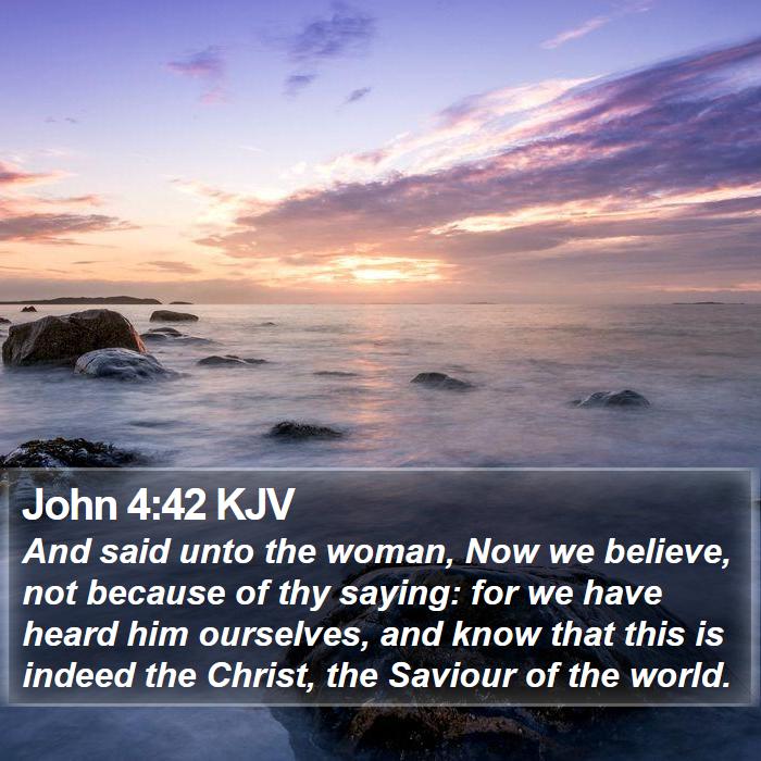 John 4:42 KJV Bible Study